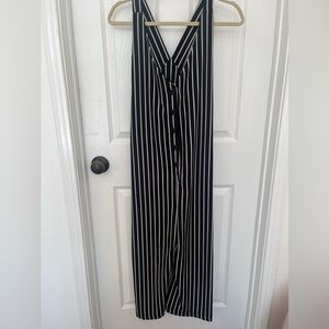 Crop striped jumpsuit